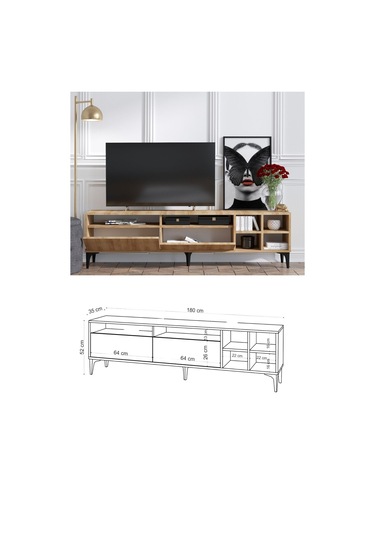 Decormet Eva Tv Sehpası Safir Meşe -dec-20048 Diğer