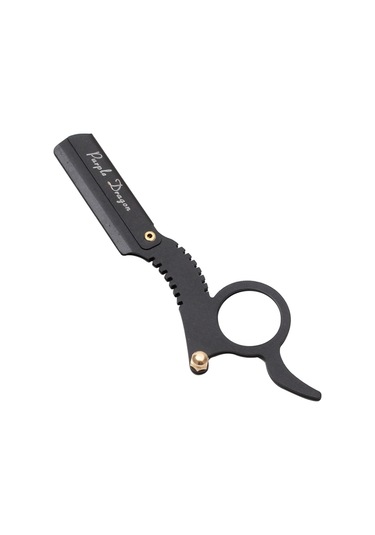 Sones Paslanmaz Çelik Vintage Tıraş Bıçağı Başparmak Tıraş Bıçağı Siyah