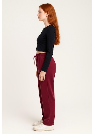 Axxel Kadın Bordo İnterlok Eşofman Altı-p2268 Bordo