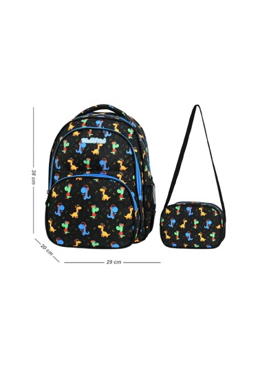 Waddell Çanta Sevimli Dinazorlar Okul Çantası ve Beslenme Çantası