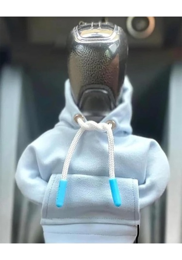 Novahub Beyaz Hoodie Araba Vites Kapağı Moda Vites Hoodie Araba Vites Topuzu Kapağı Manuel Kolu Dişli Kazak Değişim Kolu Kapağı Beyaz Beyaz