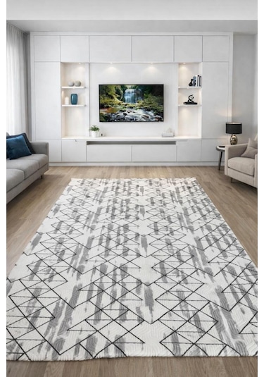 Sarar 6m² Lastiksiz Halı Örtüsü Gri