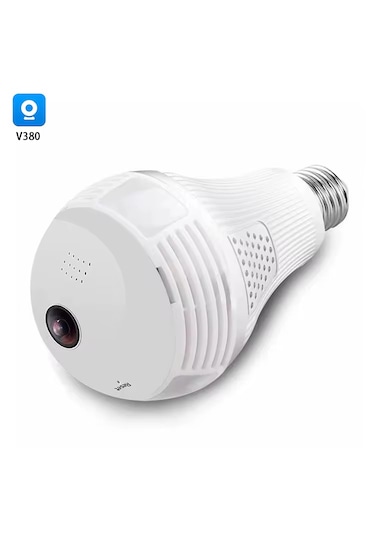 Bakıcı Güvenlik Kamerası Panoramik Ampul Kamera 32gb Hafıza Kartı