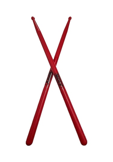 Midex Gfk-801rd 5a Bateri Baget Kırılmaz Polyemid Kırmızı Renk Davul Bageti 5a Drumsticks