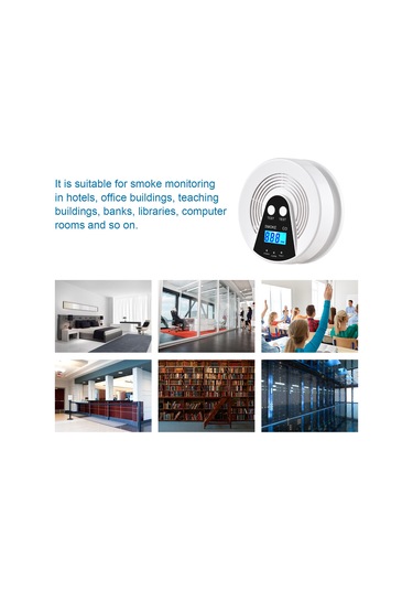 Springsun Karbon Monoksit Ve Duman Alarmi, Lcd Ekranlı, 80db Uyarı Sesi, Duvar/ Tavan Monte, Pil Dahil Değil