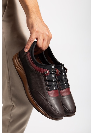 Hakiki Deri Tam Ortopedik Erkek Ayakkabı Kahve