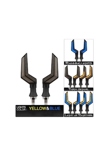 Motosiklet Amerikan Modüllü Hayalet Kayar Sinyal Kırmızı