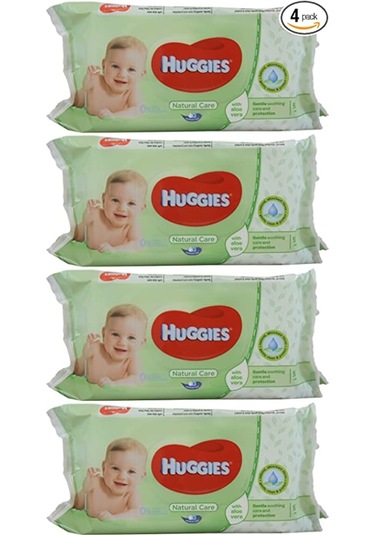 Huggies Aloe Veralı Doğal Bakım Mendilleri 4lü
