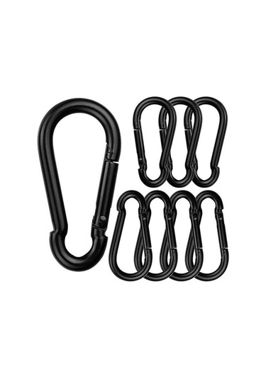 Ximistore9 8 Adet M8 Paslanmaz Çelik Ağır Duty Yaylı Kilitli Kanca 80mm Siyah - Makyaj, Kamp, Dağcılık Ve Dış Etkinlikler İçin Çok Renkli