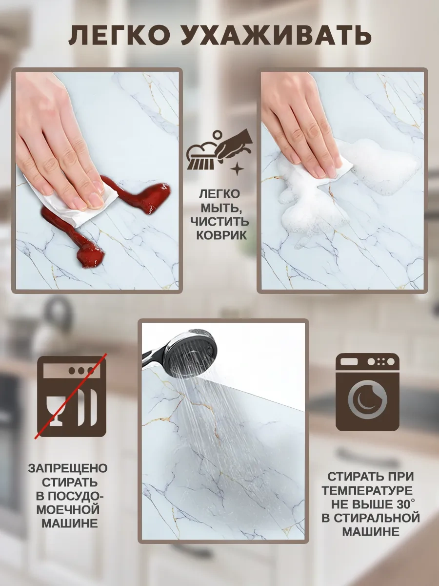 Inhomeka Bulaşık Kurutma İçin Diatomit Emici Nano Paspas 281094016 Beyaz