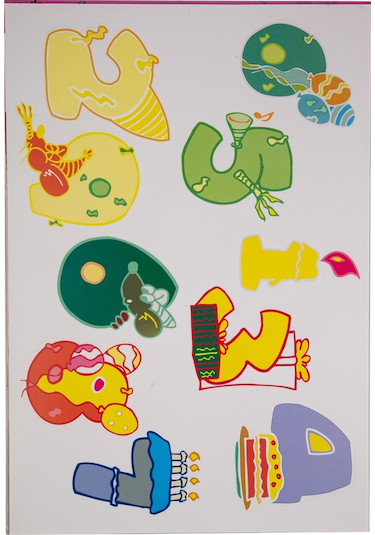 Sıa Duvar Süsü (Sticker) Renkli Rakamlı Pvc