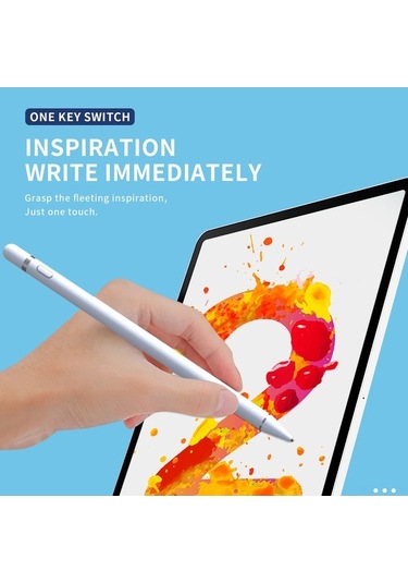 Fastbuy Siyah Aktif Kapasitif Kalem - Bakır Uç + Kadife Uç, 8 Saat Kullanım, Usb Şarjlı Samsung Uyumlu, Microsoft, Dell Dışın