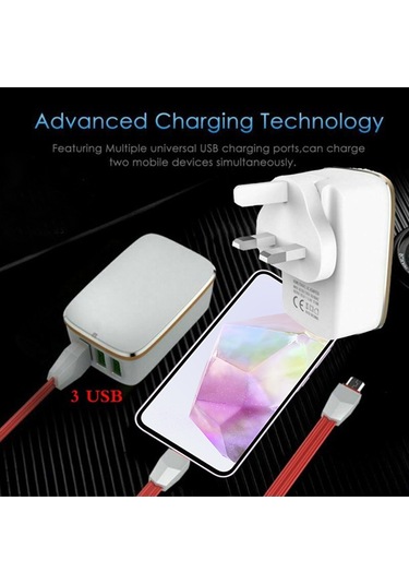 Ldnıo A3304 17w 3 Usb Arayüzleri Seyahat Şarj Cihazı Cep Telefonu Şarj Cihazı, Ab Fişi Diğer