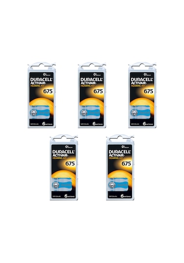 Duracell 675 Numara Işitme Cihazı Pili 5 Paket 30 Adet Duracell