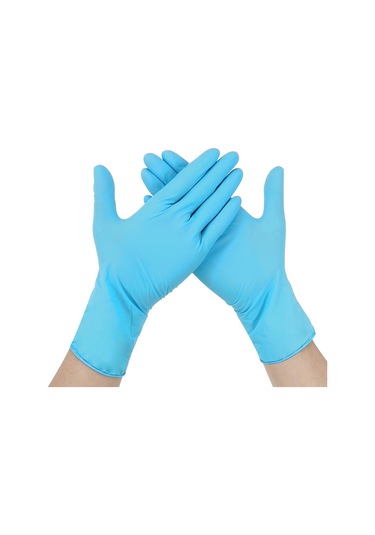 Sones 100 Adet Mavi Tek Kullanımlık Bütironitril Eldiven Ev İşi Malzemeleri, Beden: M, Avuç Genişliği: 8-9 Cm İçin Uygundur