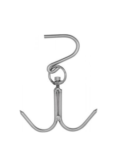 Kasap Et Asma Kancası Krom Kaplı Çift Çengel 8 MM