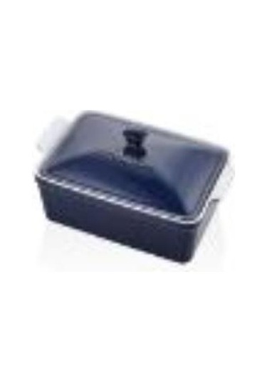 Rossalını Lıfe Büyük Dikdörtgen Kapaklı Mavi Fırın Kabı 38x23x8,5 Cm Mavi