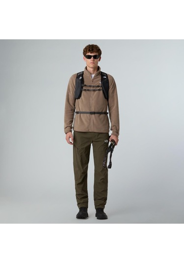 The North Face Erkek Glacier Tam Boy Fermuarlı Polar Nf0a8d0rbow1 Kahverengi