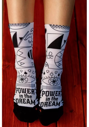 Larch Baskılı Kompresyon Çorapları 182995113 Beyaz