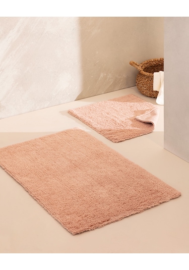 Madame Coco Cameo 2'li Banyo Paspası - Gri - 60x100 Cm Bapa0000000008 Pudra