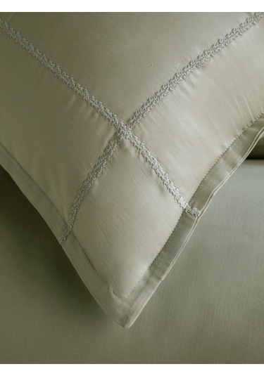 Elegance Runa Pamuk Saten Nevresim Takımı Adaçayı Çift Kişilik Adaçayı