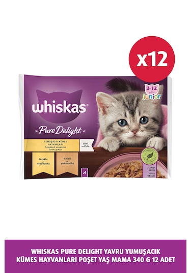 Whiskas Kümes Hayvanlı Yavru Güveç Klasik 4'lü 340 G