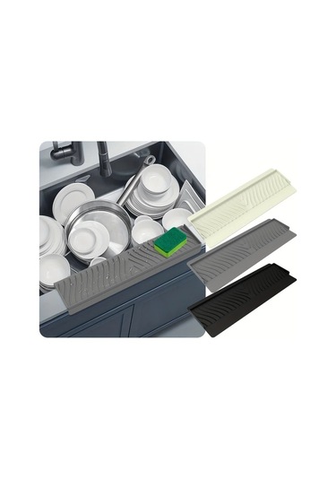 Willowhaven Siyah 20x7.4 Inç Emişli Katlanır Banyo Mutfak Splash Koruyucu Siyah