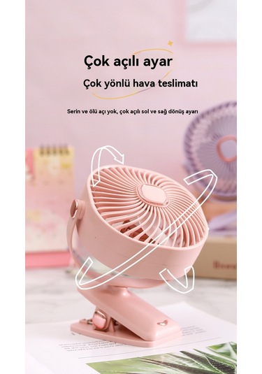 Jian Fan Masaüstü Usb Klip Fan Beyaz
