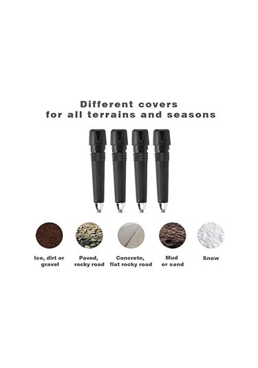 Yürüyüş Bastonları İçin 4 Adet Kauçuk Uç Yedek Bastonlar Çok Renkli