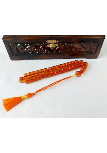 İran Necef Bağa Tekerlek Kesim Turuncu Tesbih Ölçü: 10 X 13,5