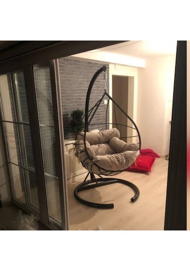 Murtiko Hamak Salıncak Ev Bahçe Ofis Teras Mobilya Damla Lüks Kahverengi