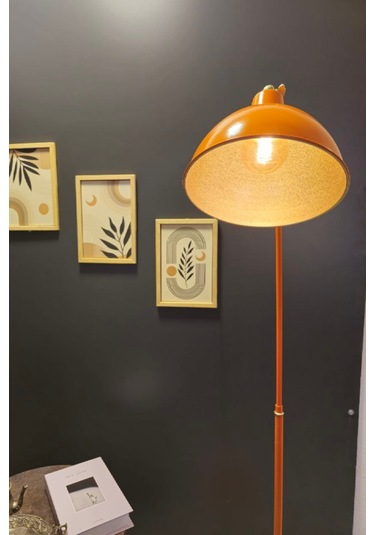 Dolce Lambader Turuncu Metal Gövde Tasarım Lüx Yerden Aydınlatma Yeşil