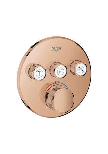 Grohe Grohtherm Smartcontrol Üç Valfli Akış Kontrollü Ankastre Termostatik Duş Bataryası - 29121Da0 Bakır