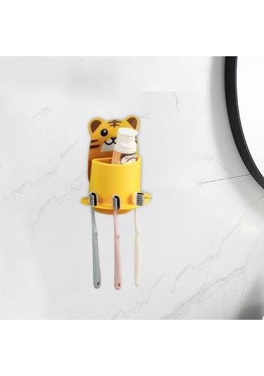 Pazly Tutucu Suntek Sarı Sarı Karikatür Fırçası Duvar Diş Çocuklar Ma Sarı