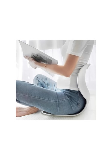 Sunshine011 Ergonomik Bel Yastığı - Anti Yorgunluk Gri Masa Başı Ve Tv Koltuk Minderi Moda Grisi