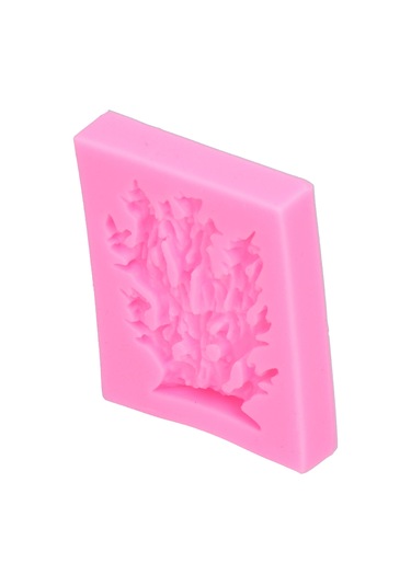 Shineyee Pembe Deniz Otlu Mercan Ağaç Formu - Yemek Kalitesi Silikon - Fondant, Çikolata, Kek Dekorasyonu - Fırın Uygun Dıy Kalıp Pembe