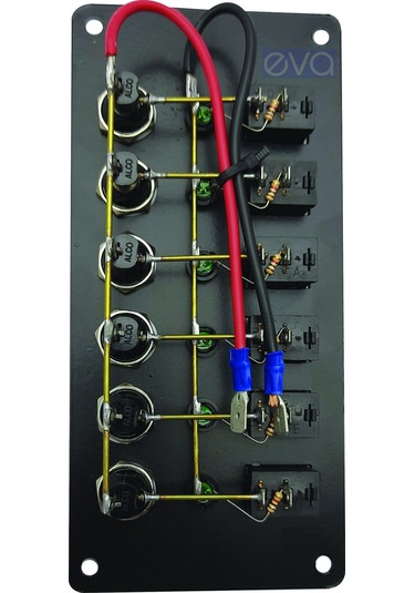 Sealux 6'Lı Dikey. Izoleli. Switch Panel. Sigortalı