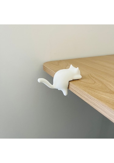 Tırmanan Kedi Süsü - Masaya Tırmanan Kedi Tasarımı Anahtarlık Askı