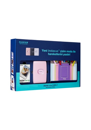 Fujifilm Instax Mini Link 2 Akıllı Telefon Yazıcısı + Pembe