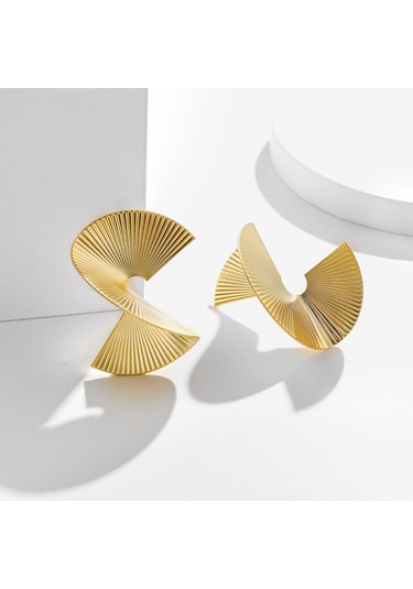 Moveevo Glamgeo Çelik Punk Küpe Seti - 12 Çift Altın/gümüş, Jenerik Zirkonyalı, Günlük & Özel Davetler İçin Stile İmza Atın Gold