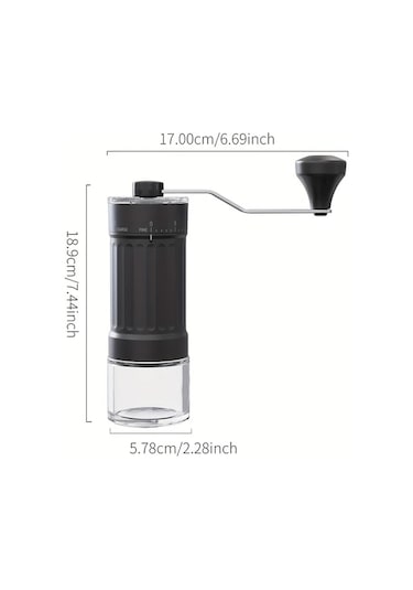 Boatshop1 Kmdj-hc Manuel Kahve Değirmeni Seramik Öğütücü Ve Cam Kavanoz İle Kamp Ev Kullanımı İçin El Değirmeni