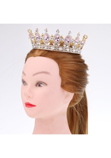 Suntek Barok Gelin Düğün Kraliçesi Kristal Su Damlası Taç