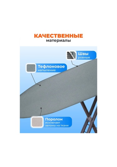 Eva 110x30 Cm Isıya Dayanıklı Ütü Masası Kılıfı 175709355 Açık Mavi