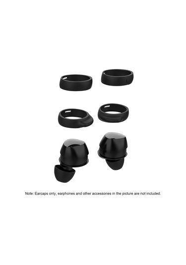 Youmex Galaxy Buds İçin 8'li Silikon Kulaklık Kapağı Değiştirme Aksesuarı Seti - Siyah Siyah