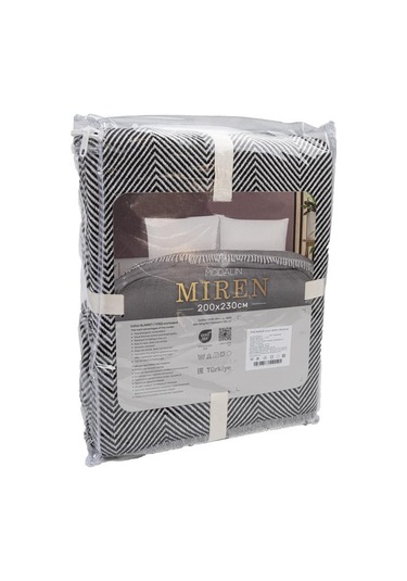 Battaniye Pamuk Miren 180x200 Cm Siyah