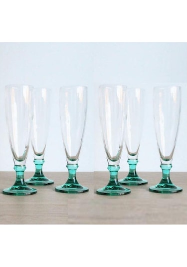 Bormıolı Rocco Cam Kadeh,şarap,şampanya Bardak Seti 6 Adet Italyan Tasarım 4,5x4,5x17cm