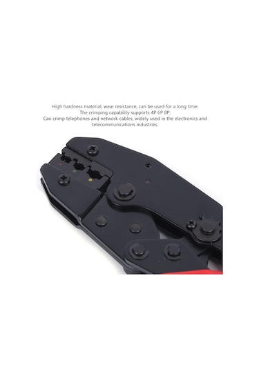 Jeemson Jl-2008r Ağ Ve Telefon Kablosu Penseleme Aleti - Ergonomik Kollü, 4p/6p/8p Uyumlu, Karbon Çelik Malzemeyle Dayanıklı