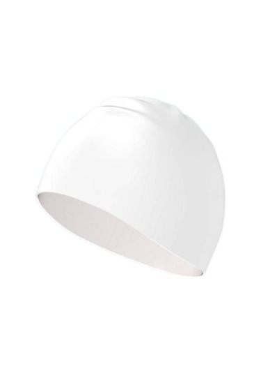 Beyaz Ekstra Büyük Yüzme Bonesi Yüzme Şapkası Kaymaz Tasarım Yüksek Elastik Su Geçirmez Saç Koruma Yüzmek Bonesi Yetişkinler İçin Beyaz