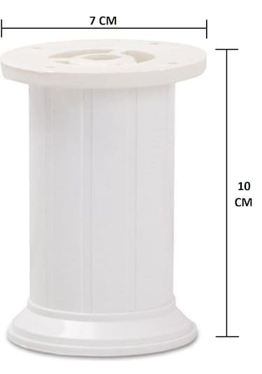 Jumbo Ayarlı Ayak 10 Cm Dolap, Mobilya, Mutfak Dolabı Ayağı 4 Adet Beyaz