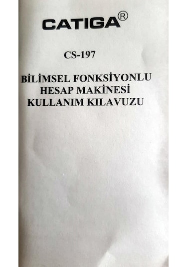 Catıga Cs197 Programlanabilir Bilimsel Fonksiyonlu Mühendislik Hesap Makinası Siyah